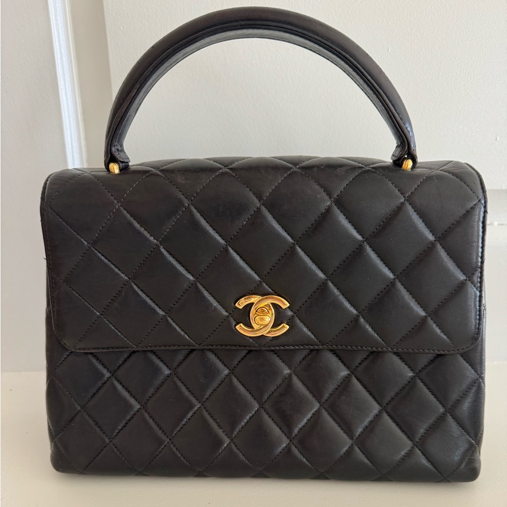 VINTAGE CHANEL KELLY TOO HANDLE BAG